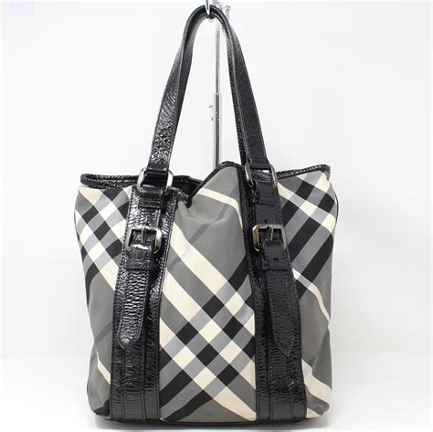 burberry grey check bag|Burberry checked canvas tote bag.